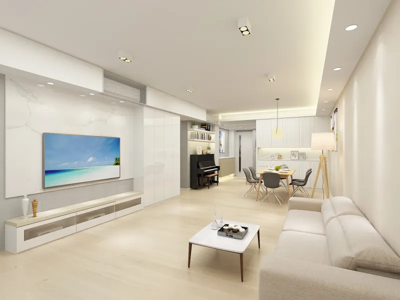 貝沙灣客廳鋼琴區設計