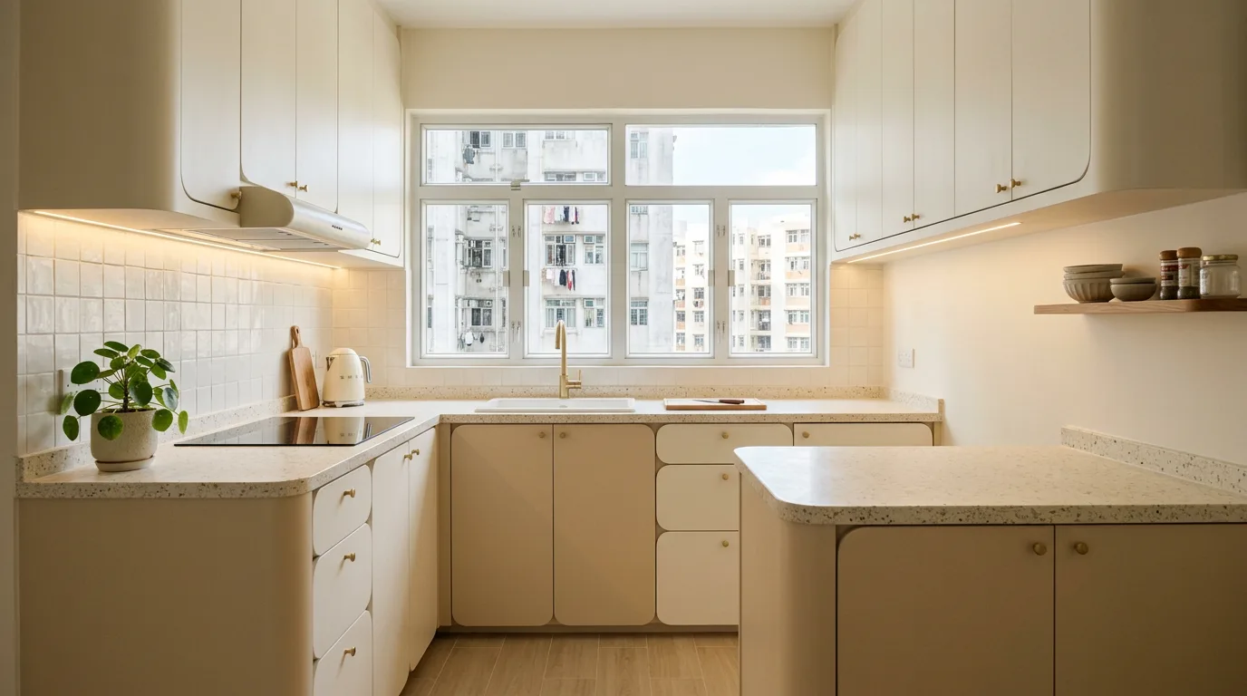 法式奶油風 裝修後實景 - 廚房