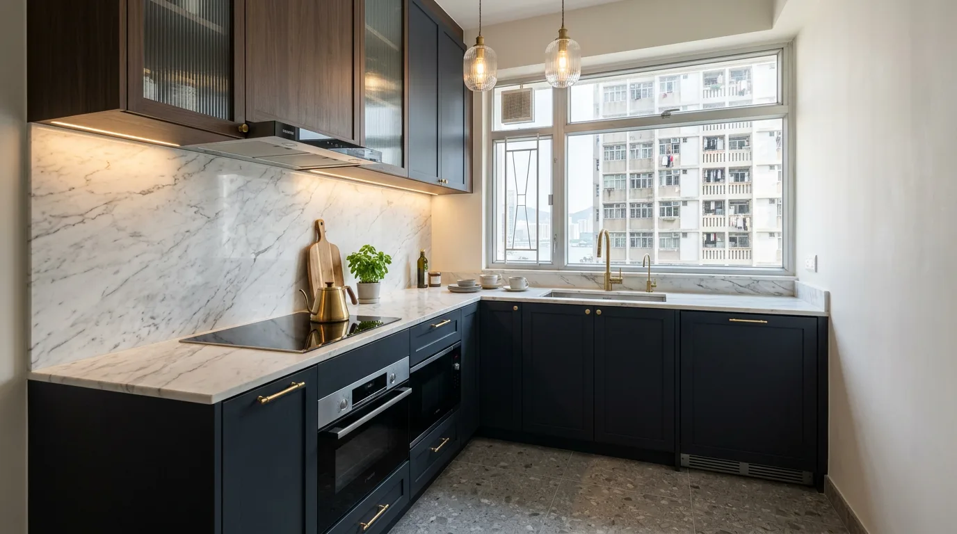 現代輕奢風 裝修後實景 - 廚房